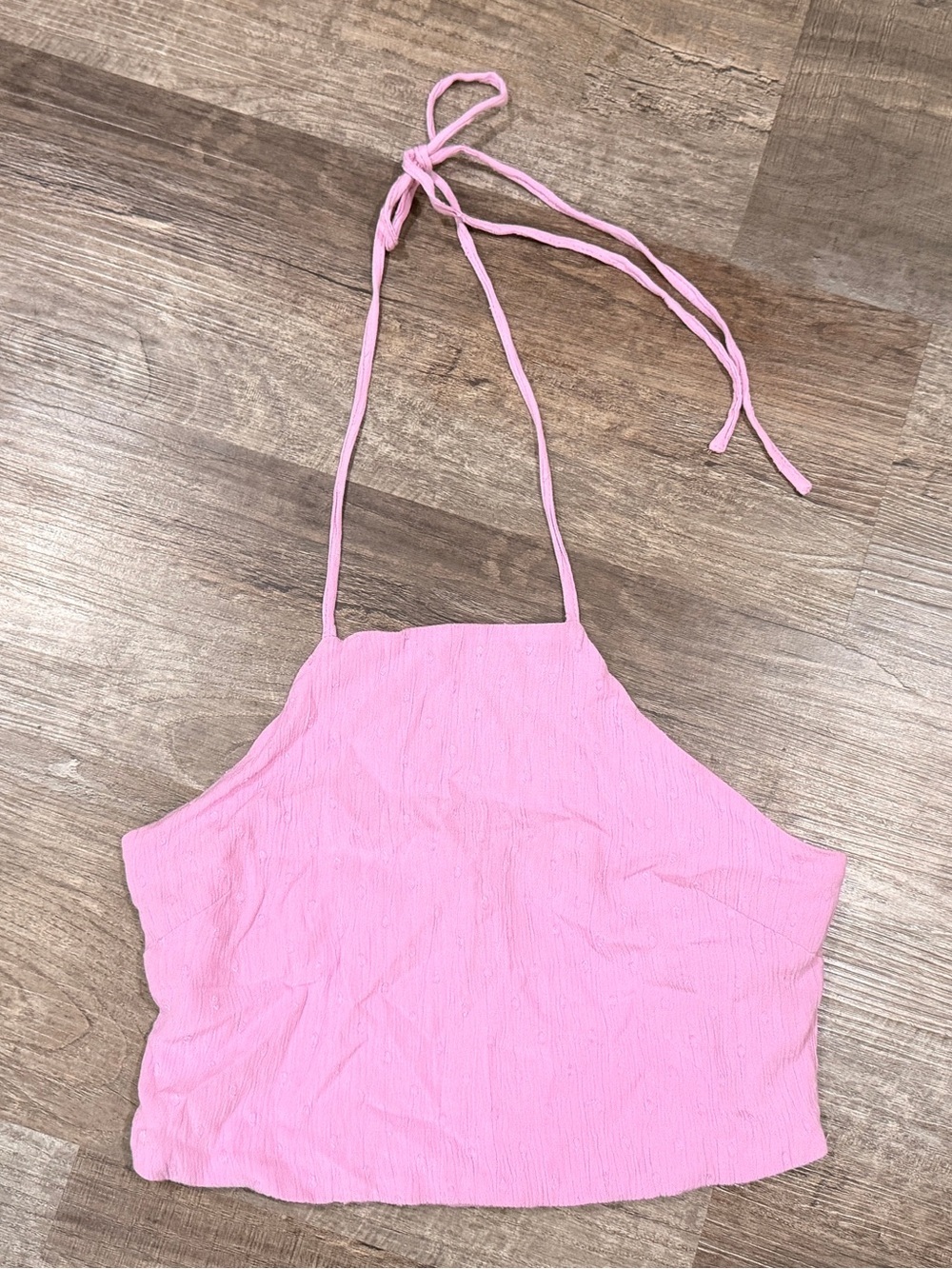 NWOT Bershka Pink Halter Crop Top